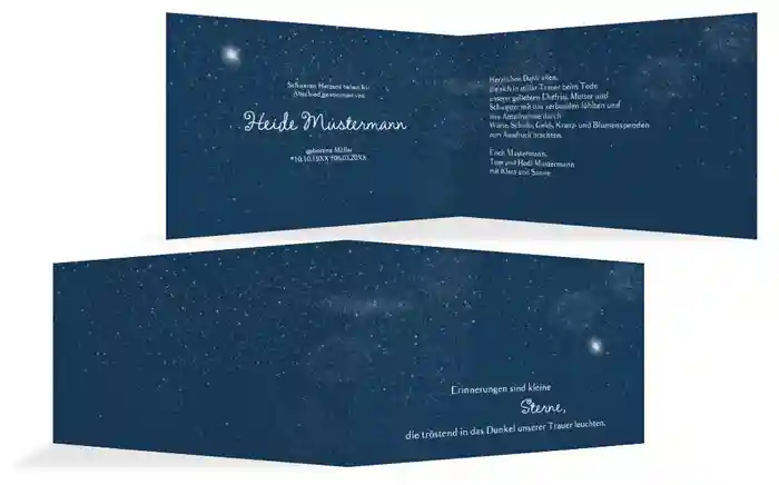 Dankeskarte starry sky quer