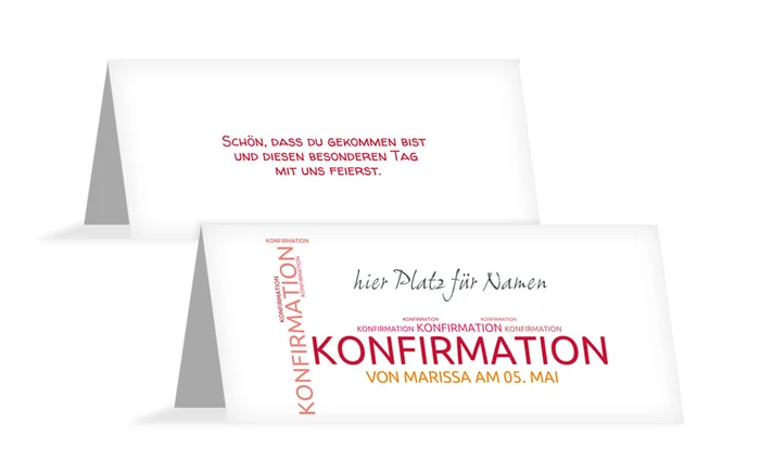 Tischkarte Konfirmation Script Tischkarte Konfirmation Script