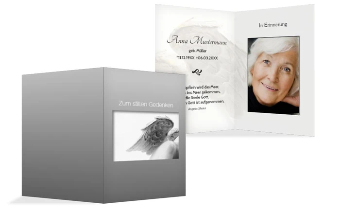 Sterbebildkarte Engel