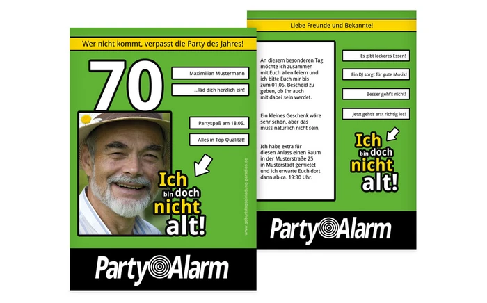 Geburtstagseinladung Ich bin doch nicht alt! Foto 70 Geburtstagseinladung Ich bin doch nicht alt! Foto 70