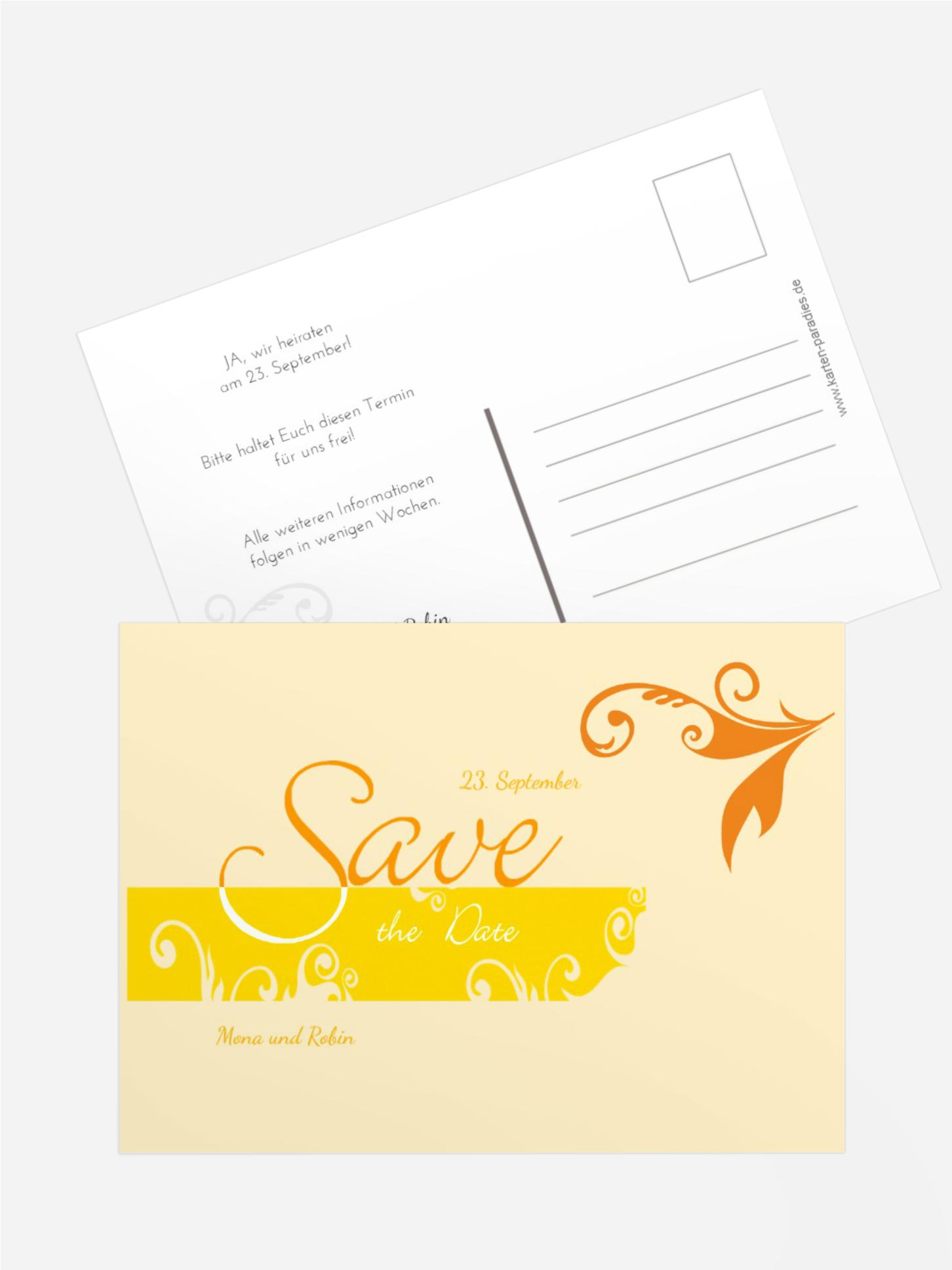 Save the Date Squiggle Square