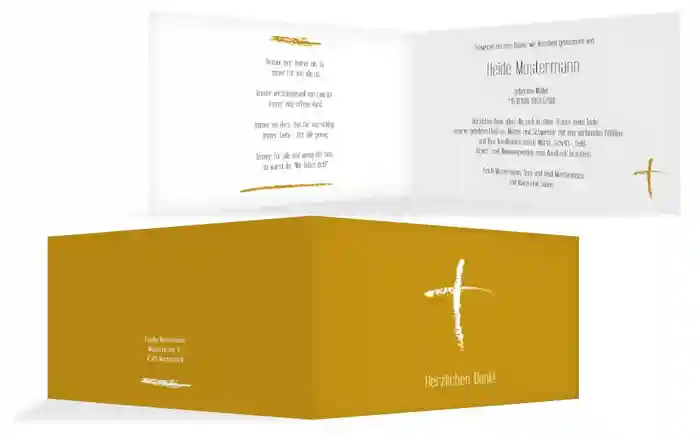Dankeskarte Kreidekreuz quer