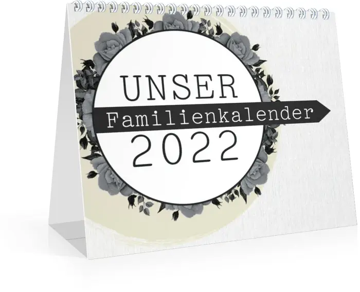 Monats-Tischkalender Blumenkranz