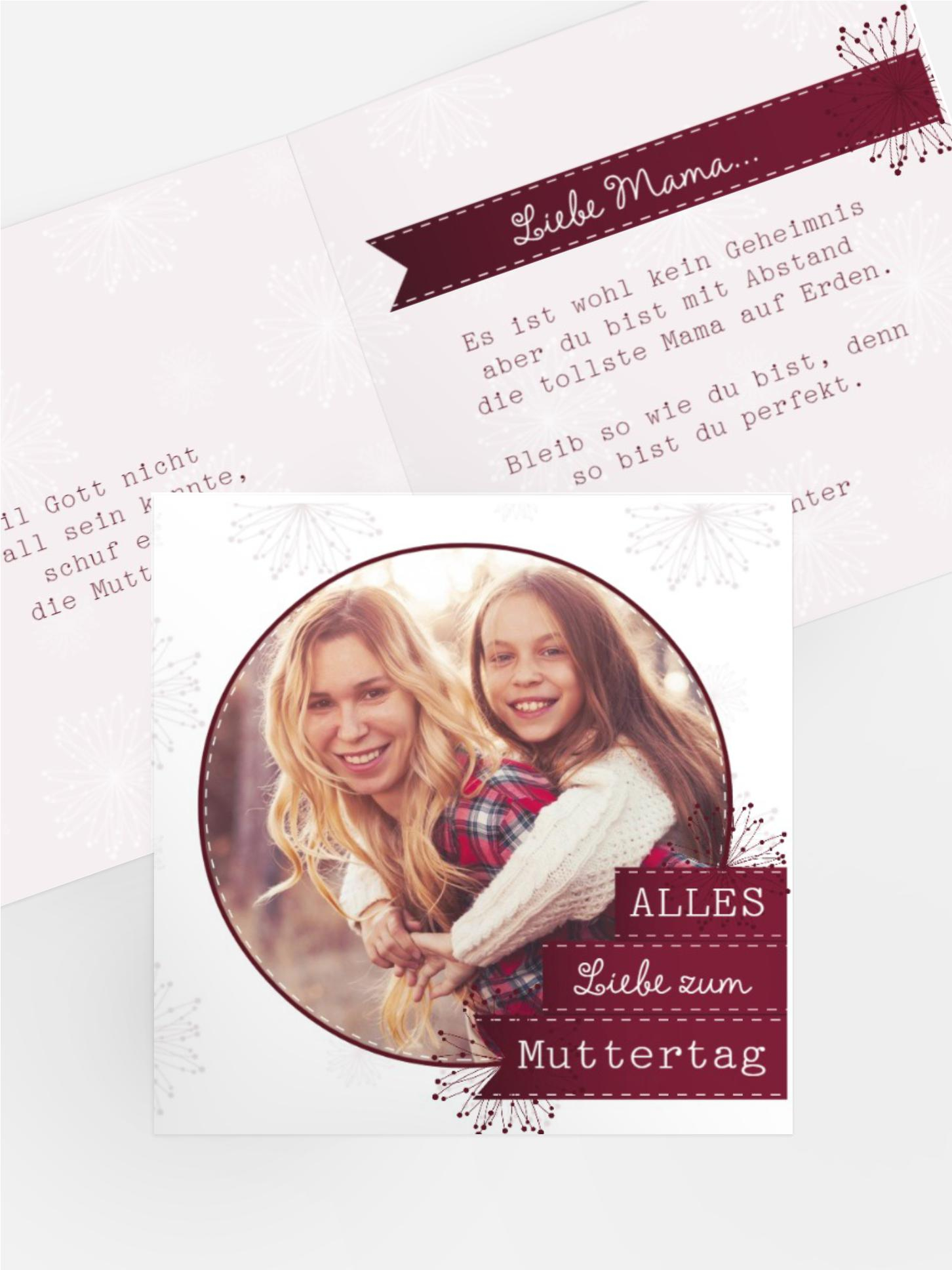 Grußkarte zum Muttertag Blumengrüße