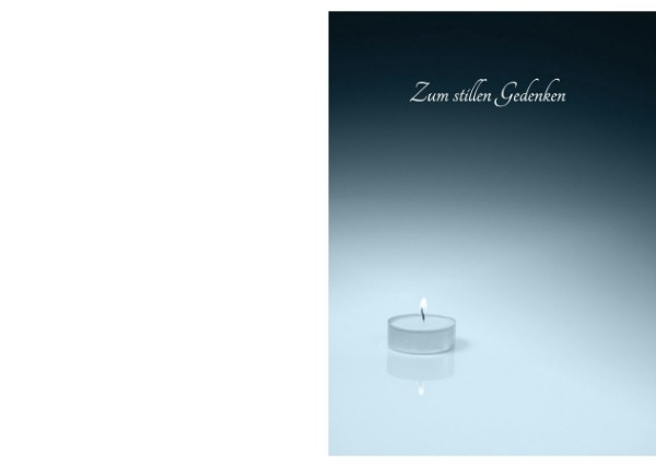 Sterbebildkarte Teelicht