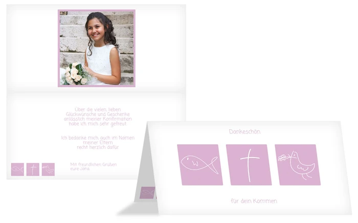 Dankeskarte Kommunion_Triple