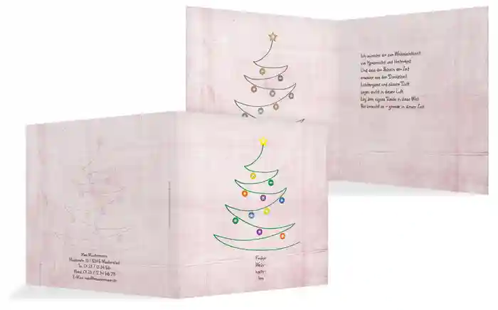 Grußkarte Privat Weihnachtsbaum