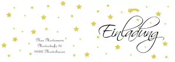 Weihnachtseinladung Sterne