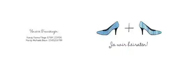 Hochzeitseinladung High Heels Hochzeitseinladung High Heels