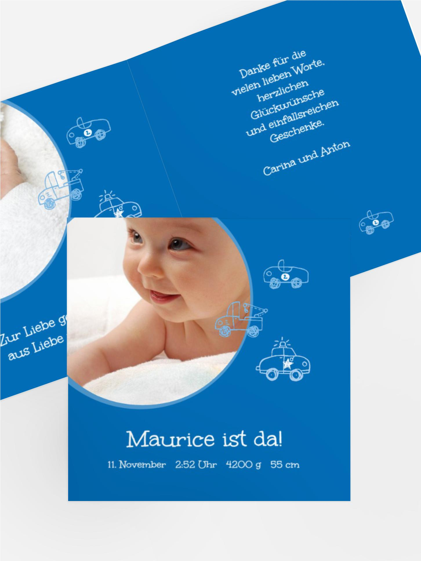 Karte zur Geburt Mobil