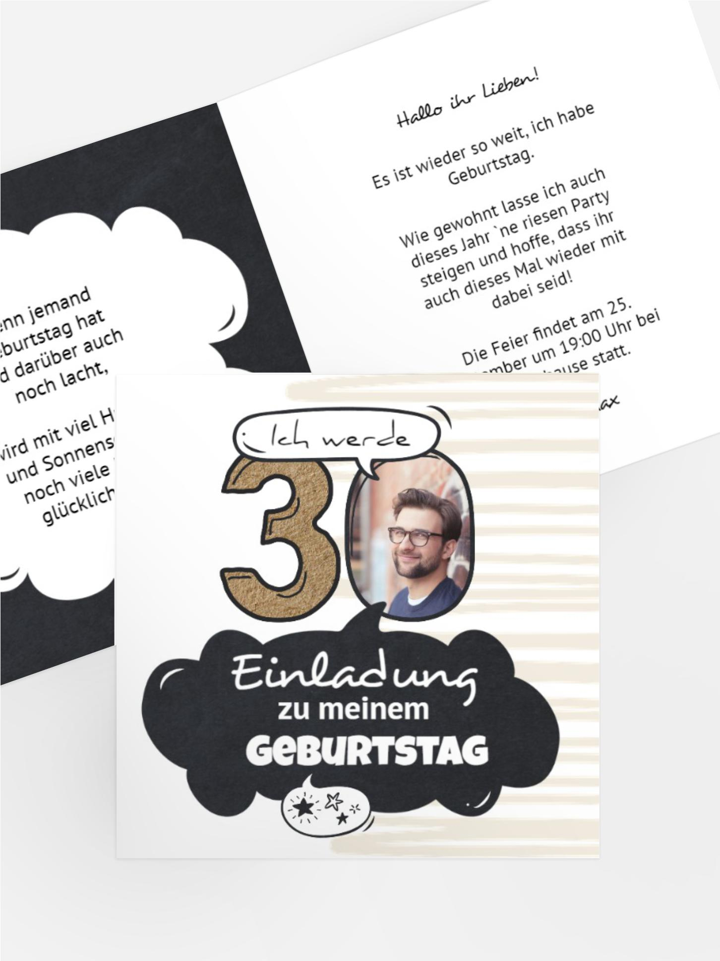 Geburtstagseinladung Comic 30 Geburtstagseinladung Comic 30