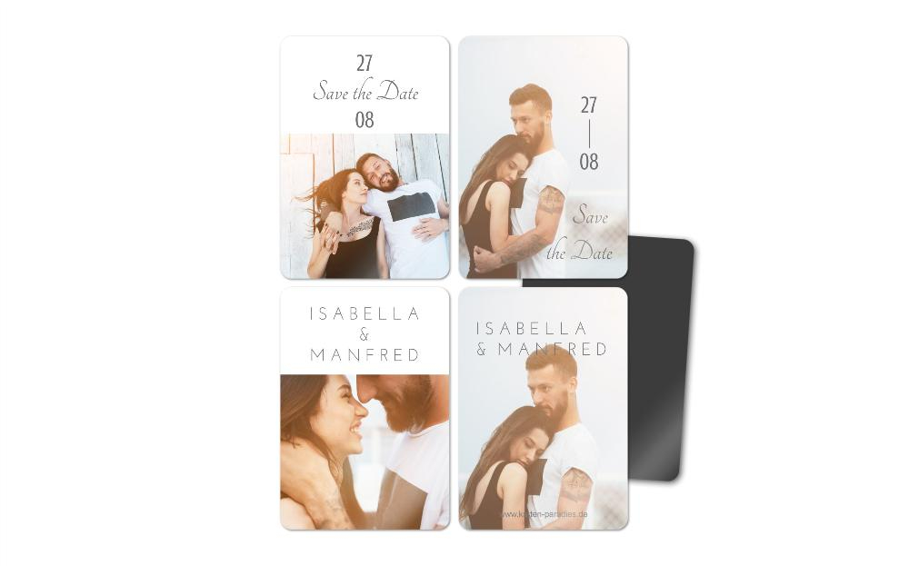 Fotomagnete zur Hochzeit Gerade Liebeslinie