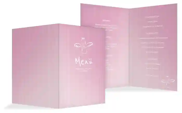 Menükarte Konfirmation Angel