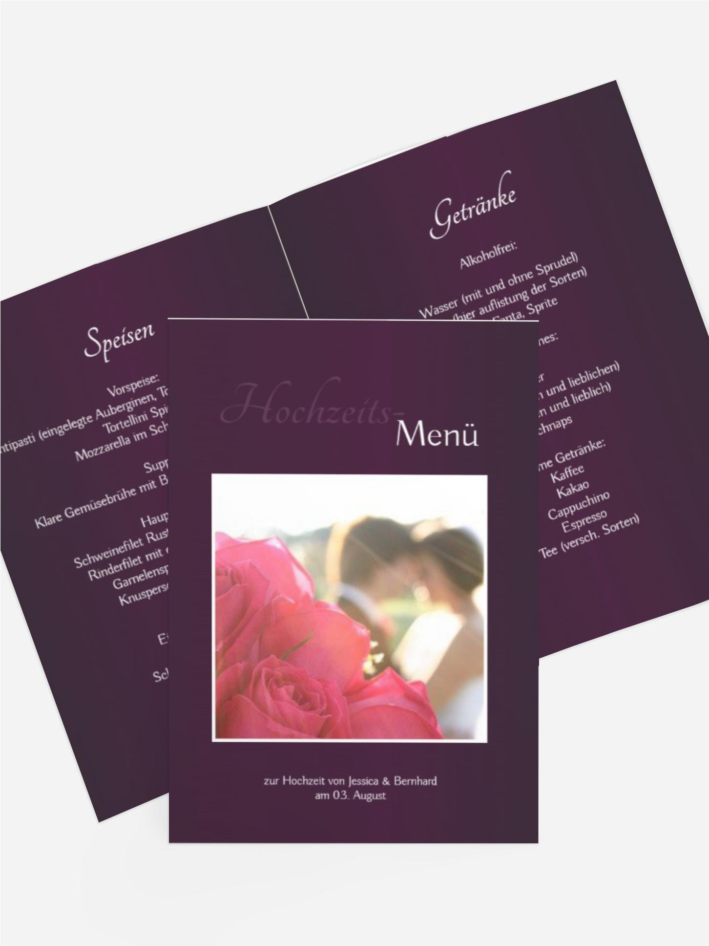 Menükarte 3 ewige Verbindung