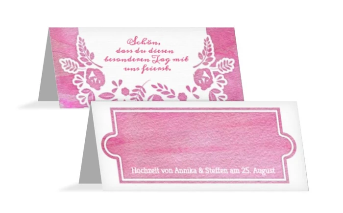 Hochzeitstischkarte Vogelpaar