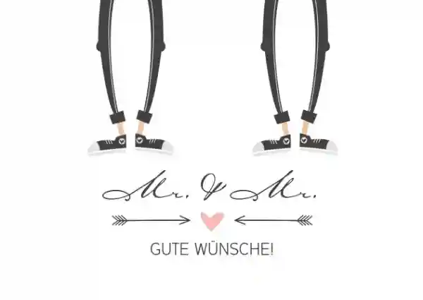 Ballonkarte zur Hochzeit Pärchen - Männer Ballonkarte zur Hochzeit Pärchen - Männer