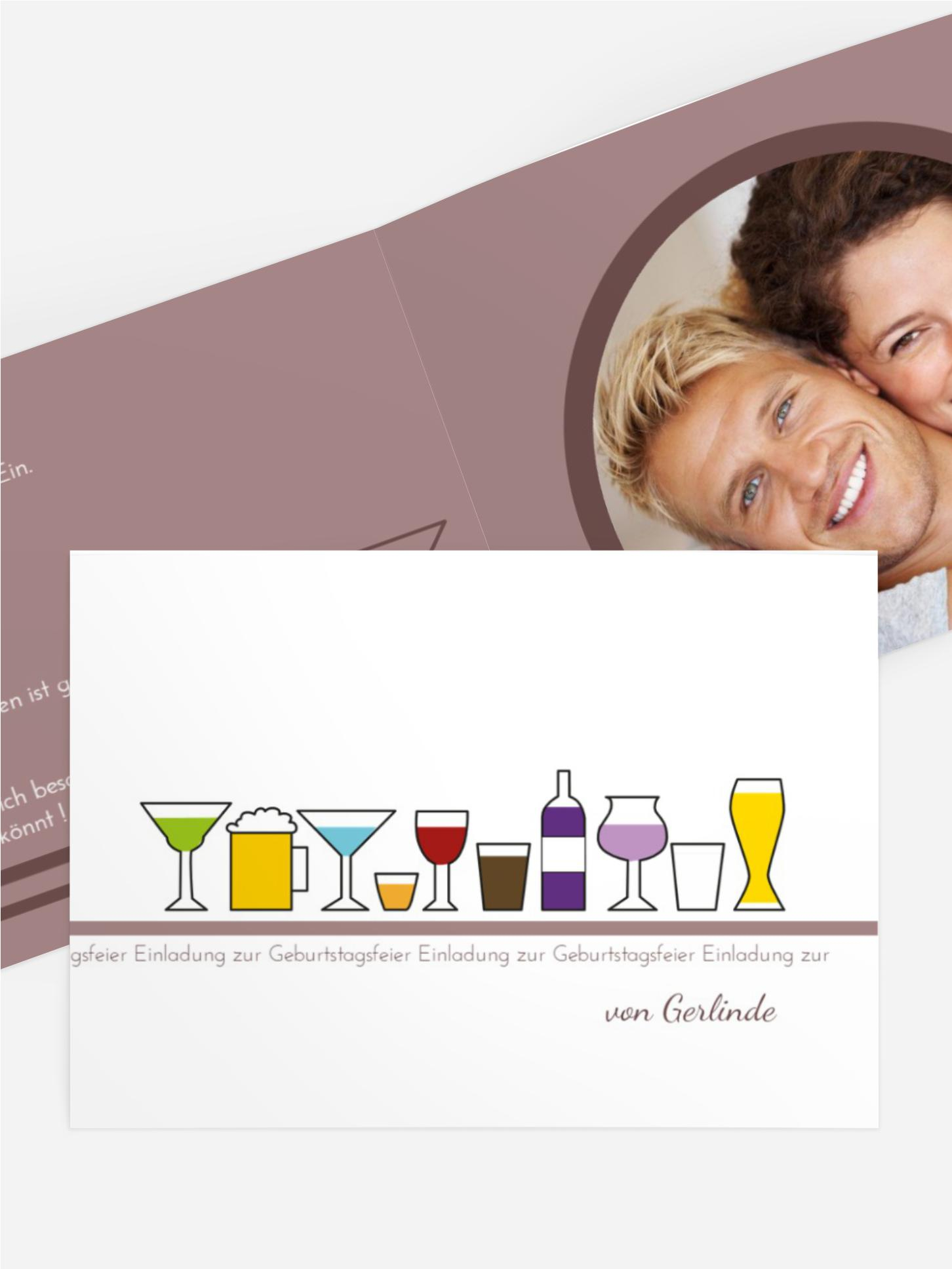Einladung zum Geburtstag TrinkFest Foto Einladung zum Geburtstag TrinkFest Foto