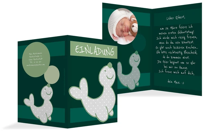 Geburtstagseinladung Robbe Foto Geburtstagseinladung Robbe Foto