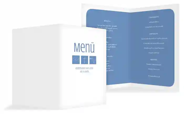 Menükarte Kommunion Triple