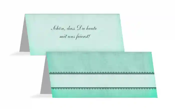 Tischkarte Vintage Spitzenbordüre