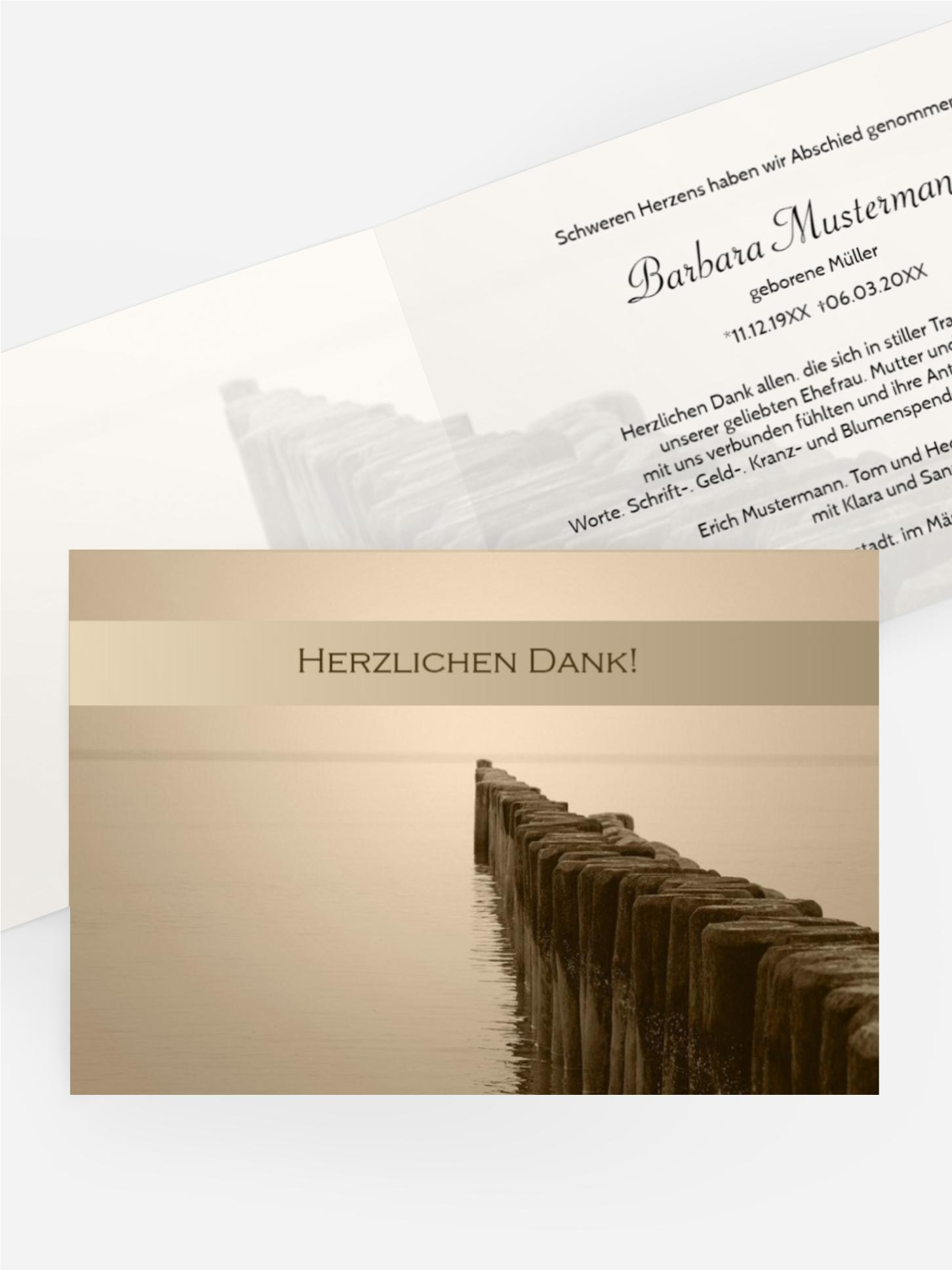 Dankeskarte Steg quer