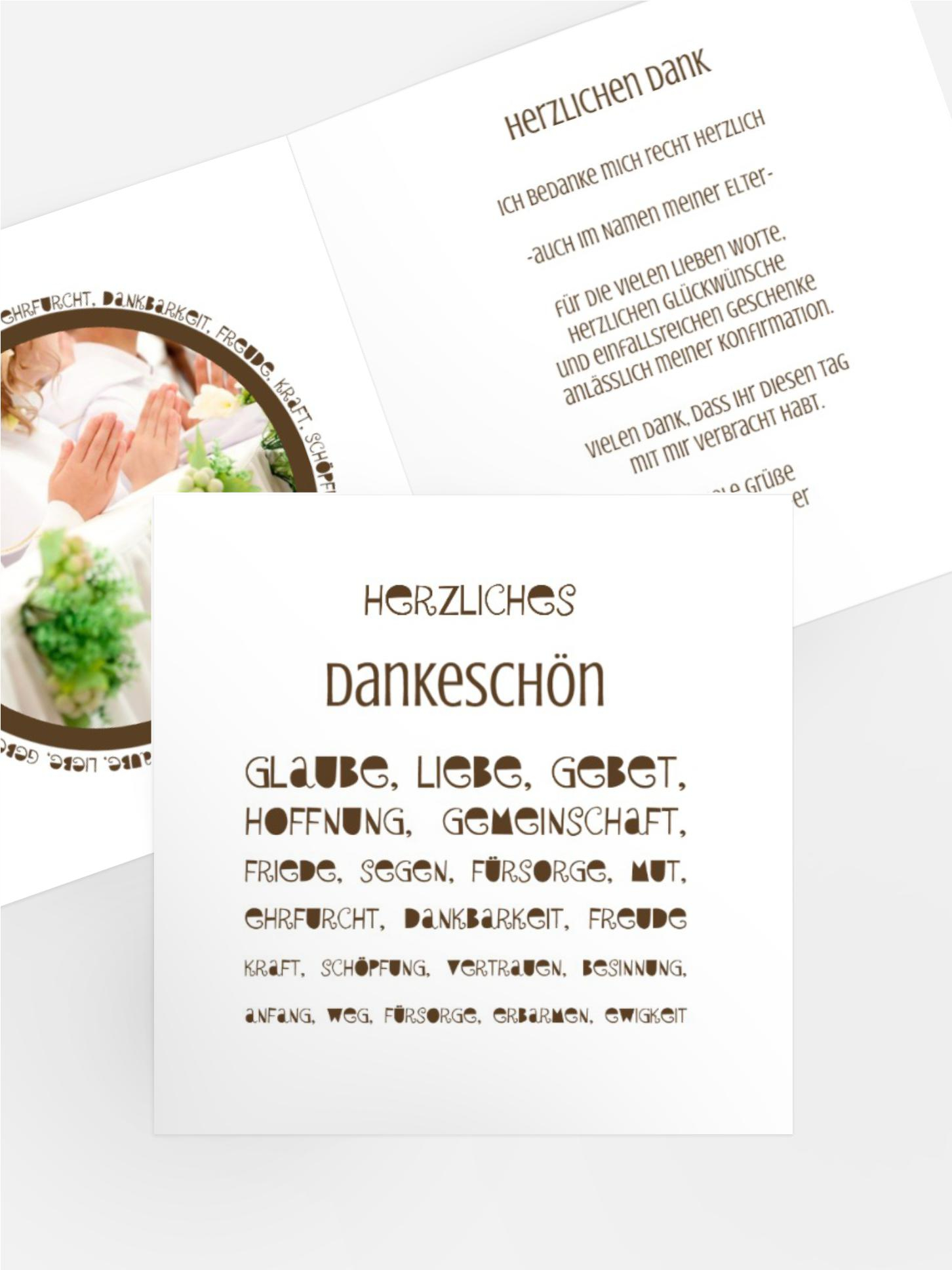 Dankeskarte Konfirmation Spruchkreis