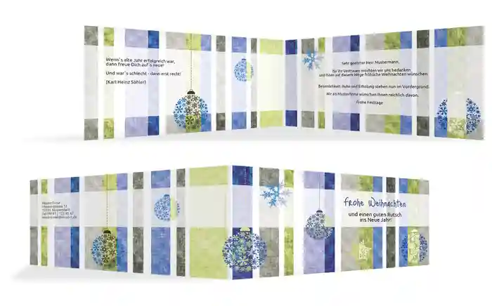 Grußkarte Weihnachten Geschäft Schmuck