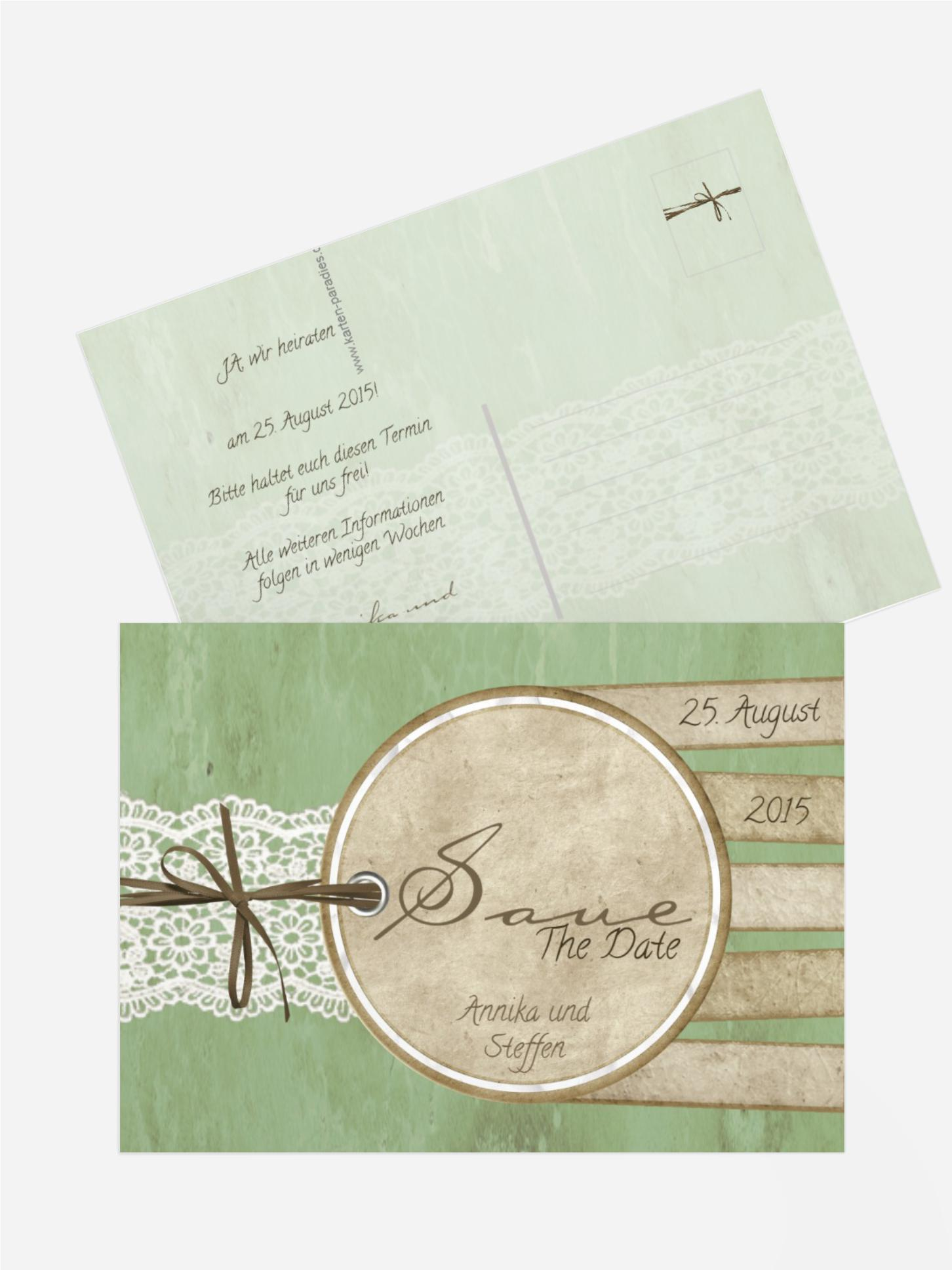 Save the Date Vintage Lace