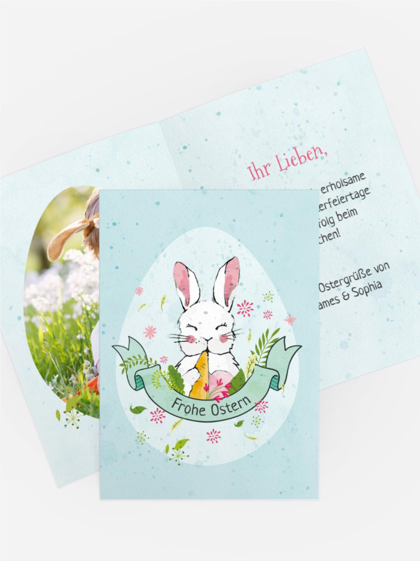 Osterkarte Häschen