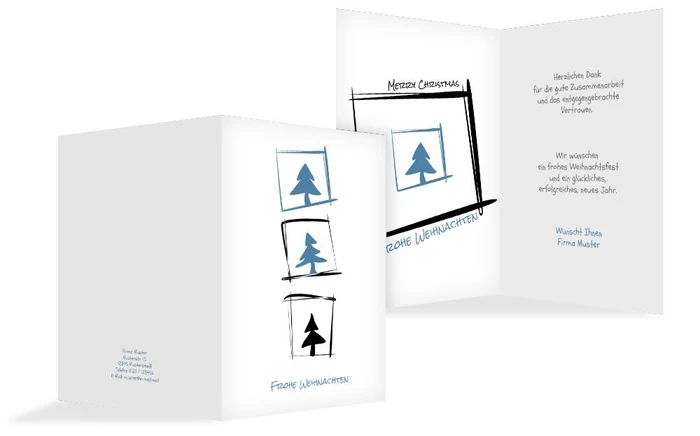 Weihnachts Grußkarte geschäftlich Bäumchenbild Weihnachts Grußkarte geschäftlich Bäumchenbild