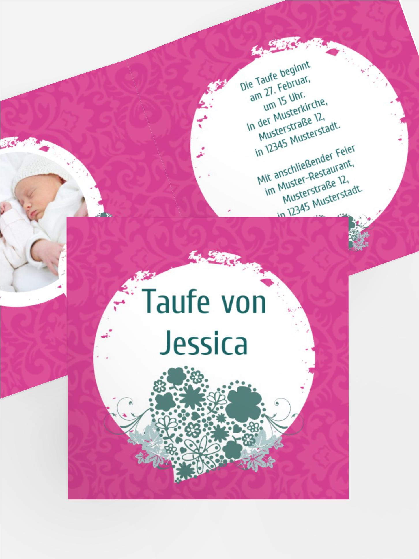 Taufkarteneinladung Kreise