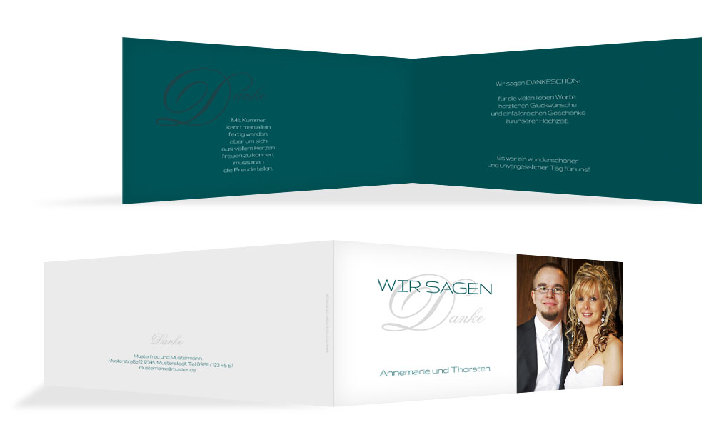 Hochzeit Dankeskarte Sag ja