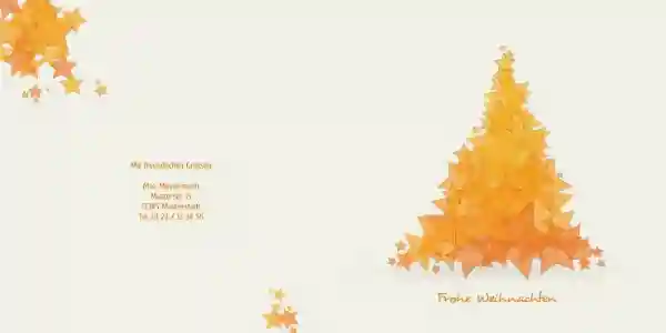 Weihnachts Grußkarte privat Designerbaum