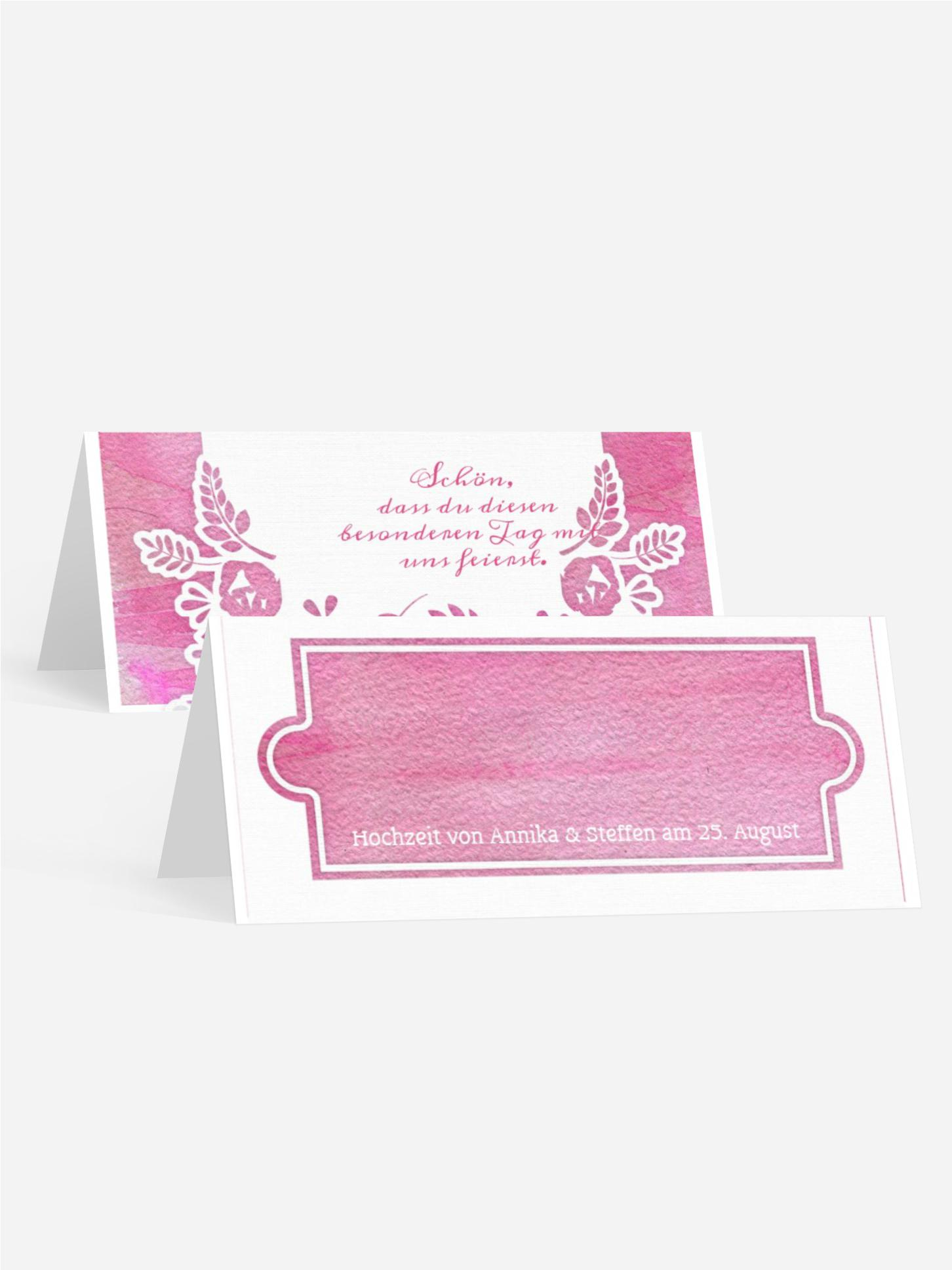 Hochzeitstischkarte Vogelpaar