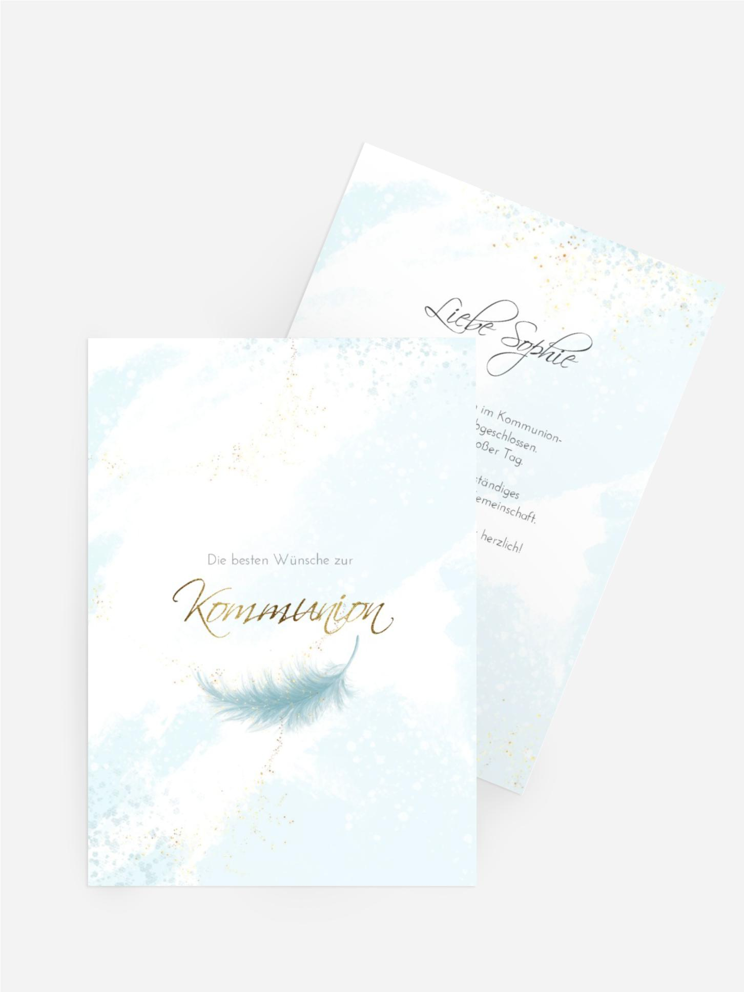 Glückwunschkarte Kommunion Ein Hauch Von Zärtlichkeit