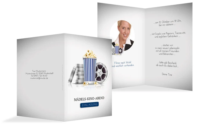 Geburtstagskarte Kinoabend Foto