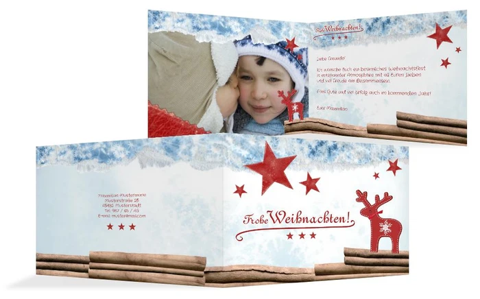 Grußkarte zu Weihnachten Privat Sternenhimmel Grußkarte zu Weihnachten Privat Sternenhimmel