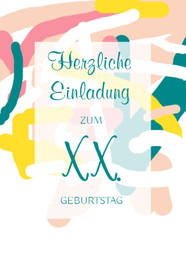 Geburtstagseinladung Abstrakt