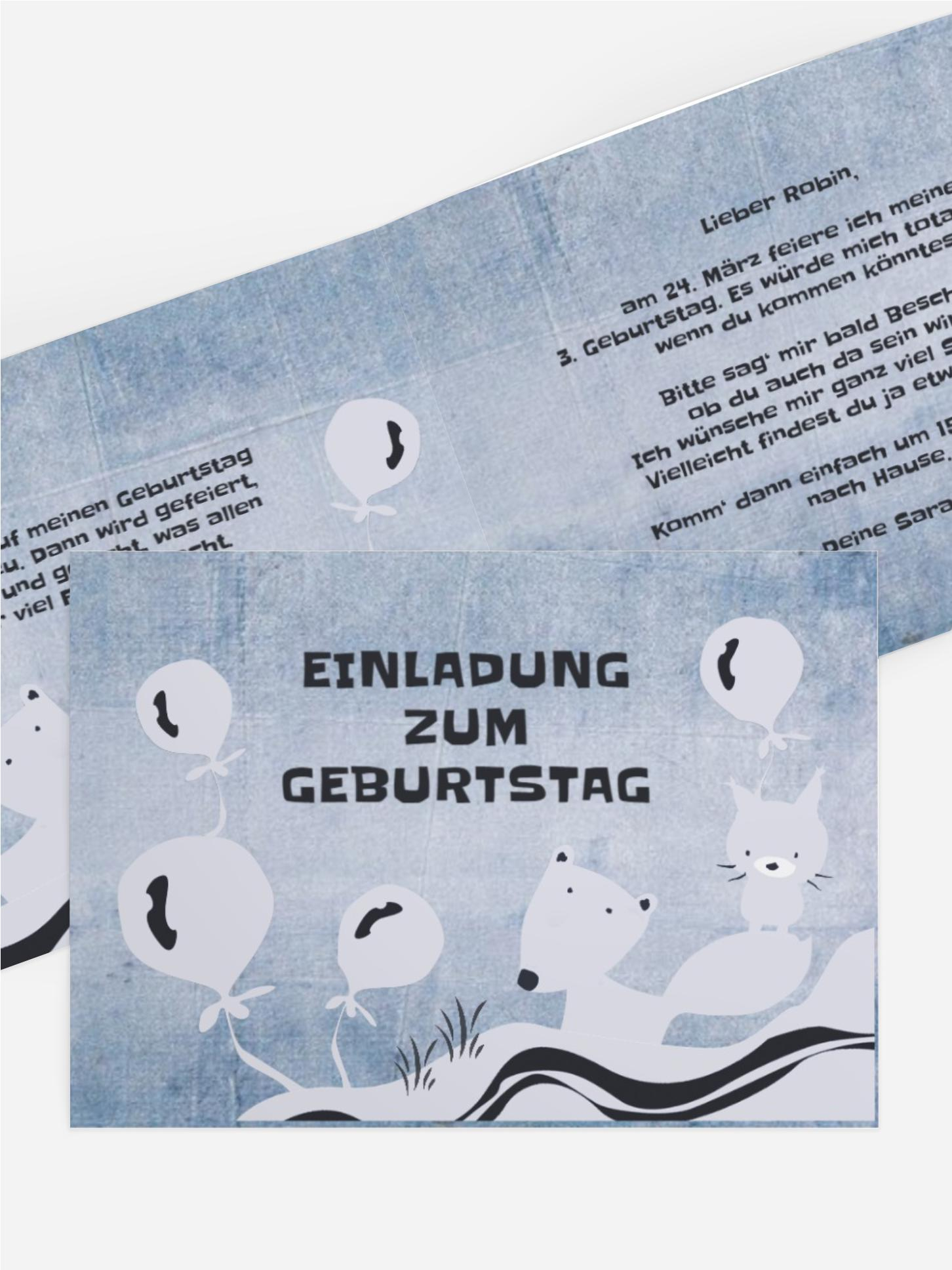 Kindergeburtstagseinladung "Tierchen"