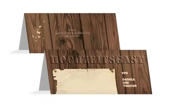 Tischkarte Steckbrief