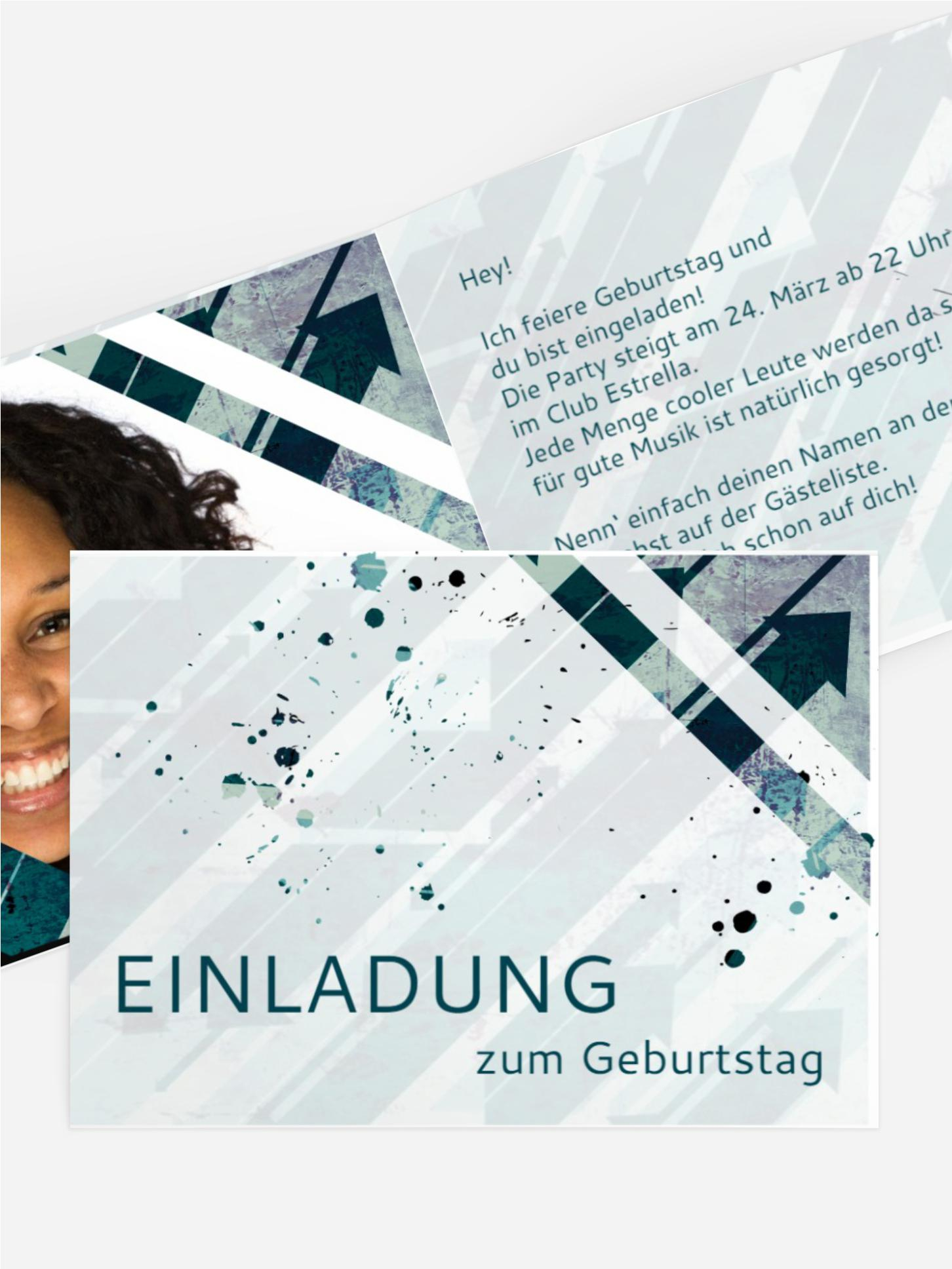 Einladung zum Geburtstag Direction Foto