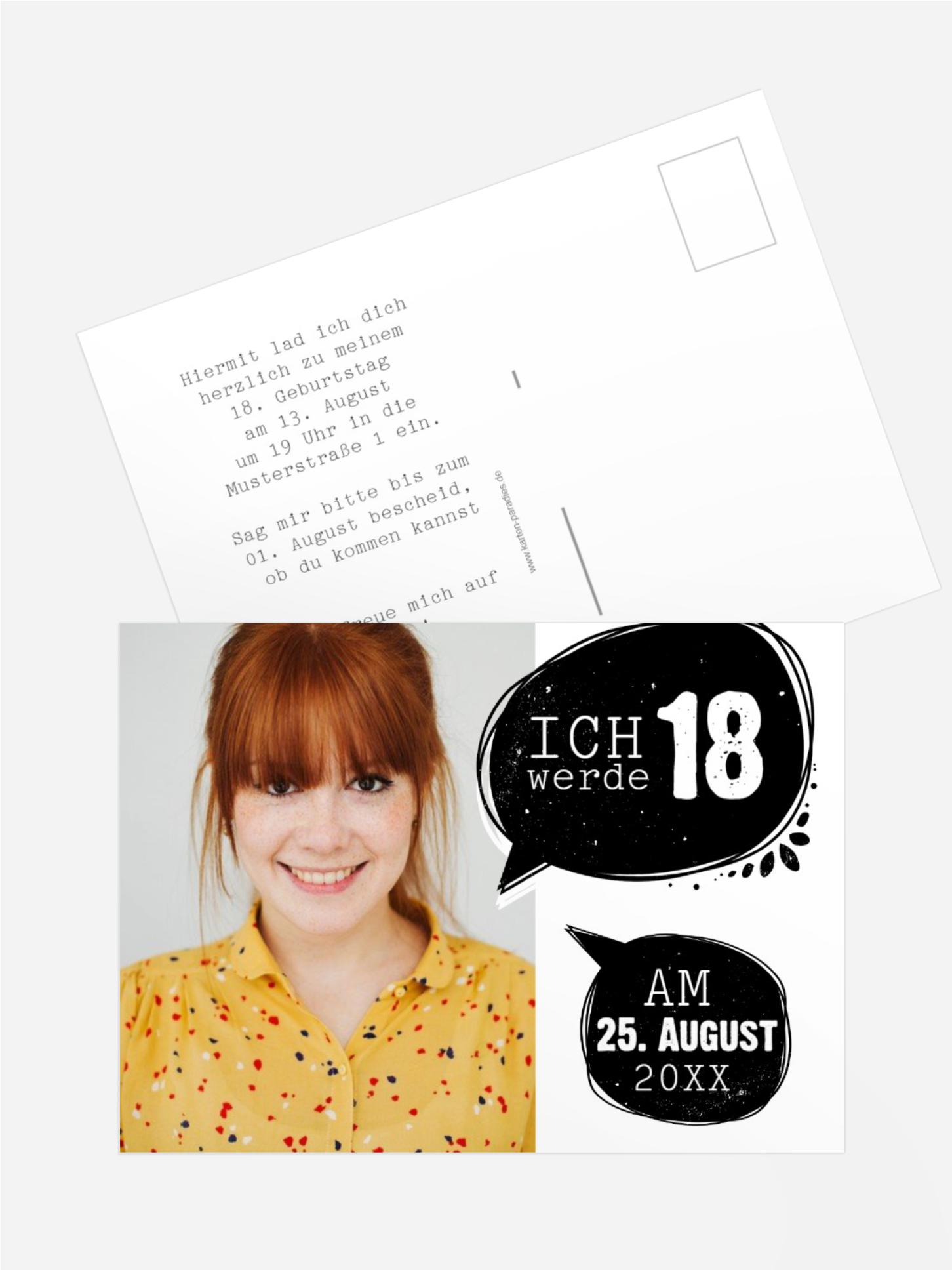 Geburtstagseinladung Sprechblase