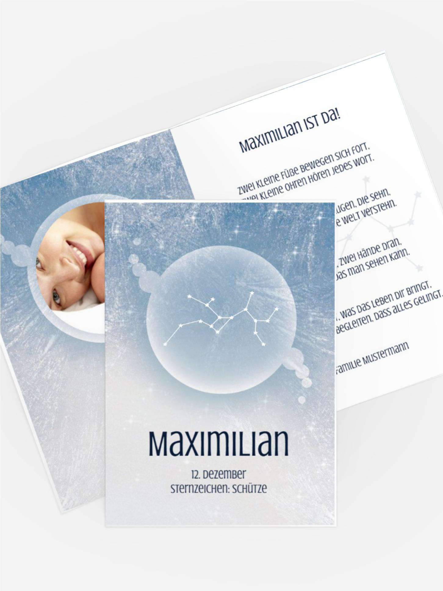 Geburtskarte Sternzeichen Schütze Geburtskarte Sternzeichen Schütze
