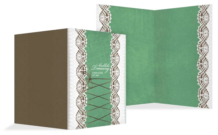 Kirchenheft Umschlag Vintage Schleife