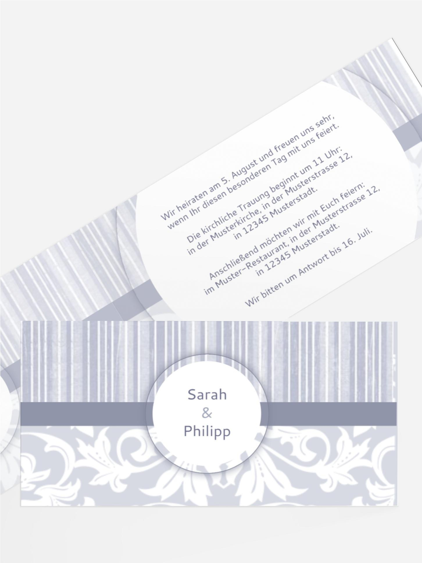 Einladungskarte Streifenzauber