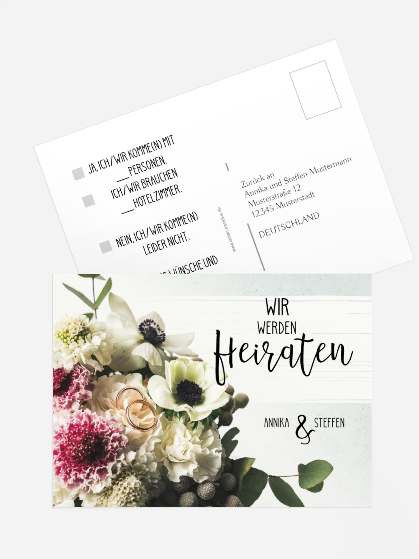 Antwortkarte Bouquet