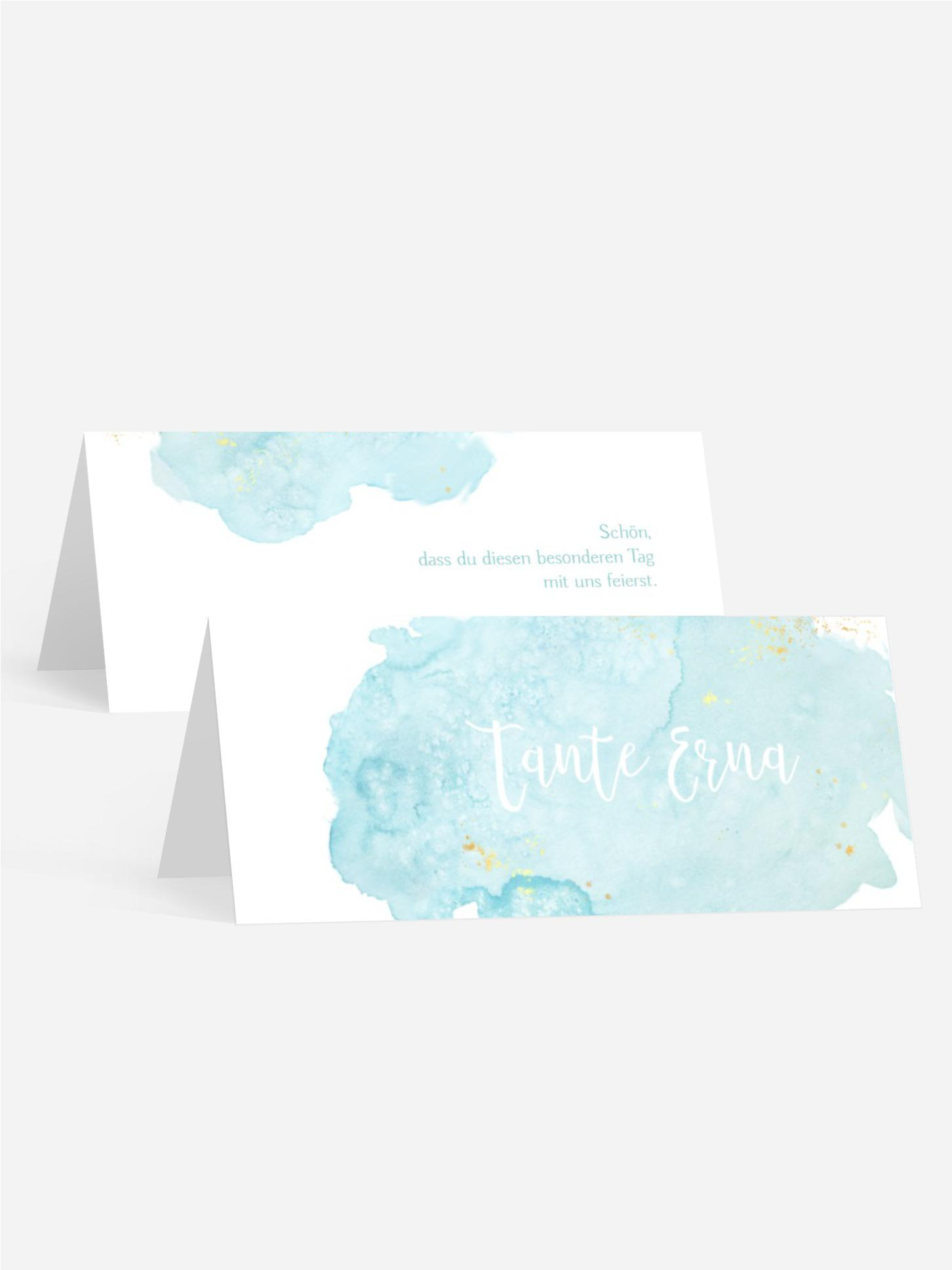 Tischkarte Wolke Sieben