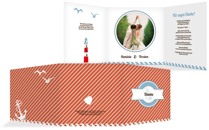 Dankeskarte Leuchtturm