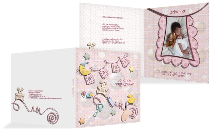 Geburt Dankeskarte Babyelements Geburt Dankeskarte Babyelements