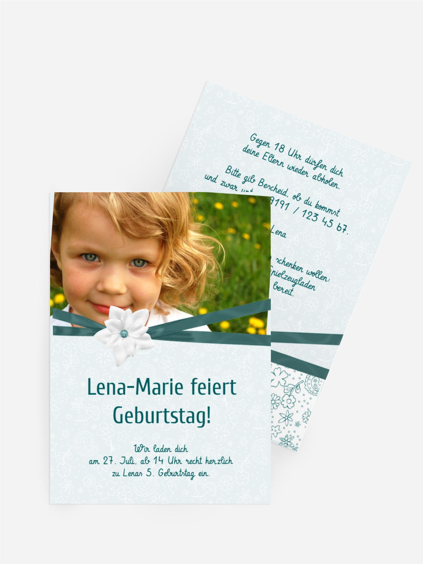 Einladungskarte Geburtstag Jasmin Foto